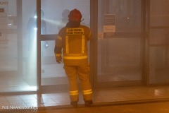 Fot. NewsLubuski.pl, 27.04.2023, pozar na terenie podziemnego parkignu sklepu Castorama w Zielonej Gorze. Plonal sklad materialow budowlanych. W akcji gasniczej ponad 20 zastepow strazy pozarnej!