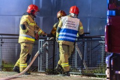 Fot. NewsLubuski.pl, 27.04.2023, pozar na terenie podziemnego parkignu sklepu Castorama w Zielonej Gorze. Plonal sklad materialow budowlanych. W akcji gasniczej ponad 20 zastepow strazy pozarnej!